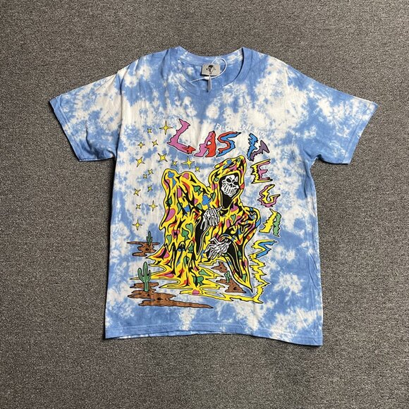 Warren Lotas Cool Tie Dye Skull Themed T Shirt